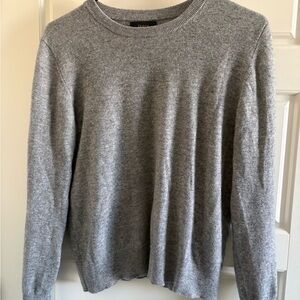 Quince Gray Cashmere Crew Neck Sweater